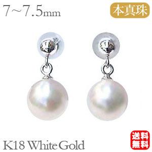 アコヤ本真珠 パール イヤリング ホワイトピンク系 8mm-8.5mm K14