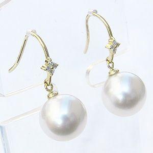 パール ピアス 18金 18k 真珠 南洋白蝶...の詳細画像2