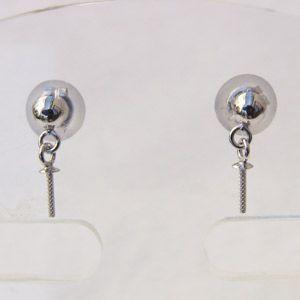 ピアスキャッチ ピアス金具 k14 ホワイトゴールド ツキサシ Mサイズ 