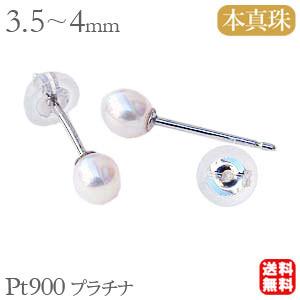 パールピアス 普段使い 真珠パール ピアス あこや本真珠 アコヤ真珠 径3.75mm-4mmpt900 プラチナ ピアス 送料無料 プレゼント ギフト ご褒美 自分買い｜shinjunomori