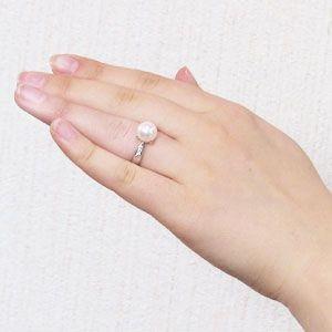 パールリング 普段使い パール リング プラチ...の詳細画像1