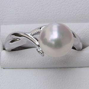 パールリング 普段使い パール リング 指輪 あこや本真珠 キュービック