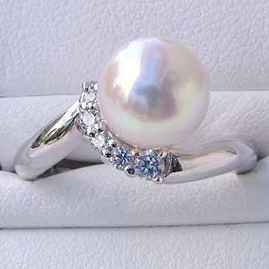 パールリング 普段使い パール リング 指輪 あこや本真珠 キュービック