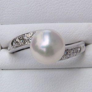 パール リング 普段使い 冠婚葬祭 真珠指輪 あこや アコヤ 本真珠