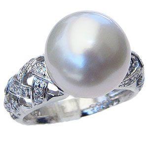 パール 指輪 真珠 リング 真珠 指輪 南洋白蝶真珠 12mm pt900 プラチナ ダイアモンド 0.30ct リング フォーマル 人気 プレゼント ギフト ご褒美 自分買い pu