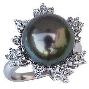 パール リング 指輪 ブラックパール 黒タヒチ黒蝶真珠 11mm