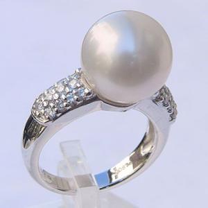 パール 指輪 真珠 リング 南洋真珠パール pt900 プラチナリング