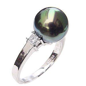 ブラックパール 黒蝶真珠 リング 指輪 超大粒 16mm Pt900 タヒチ