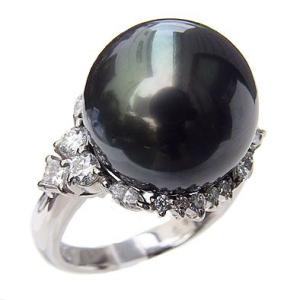 パール リング 指輪 ブラックパール 黒タヒチ黒蝶真珠 11mm