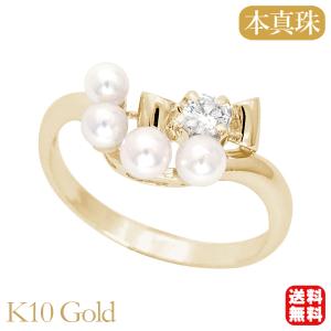 パール 真珠 K18 ダイヤモンド ダイヤ リボン りぼん リング 指輪 18金 楽天市場】k18YG/WG/PG ダイヤモンド リボン リング可愛い ゴールド