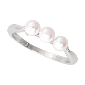 パール リング カジュアル 真珠リング ベビーパール スリー