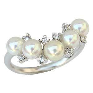 パールリング 普段使い パール リング k18 18金 真珠 あこや本真珠