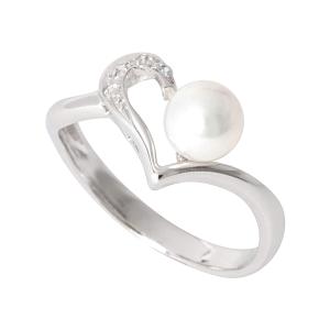 パールリング 普段使い パール リング プラチナ pt900 真珠 指輪 本