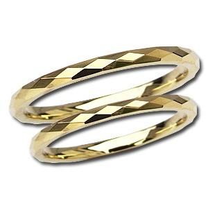 結婚指輪 マリッジリング ペアリング シンプル デザインカットリング 指輪 k18 ゴールド 地金リング ジュエリー プレゼント ギフト ご褒美 自分買い pu｜shinjunomori