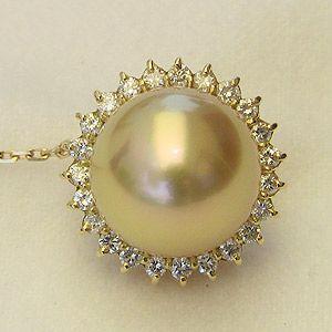 メンズ 南洋白蝶真珠 タイタック ダイヤモンド ...の商品画像