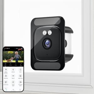 Dosikc 眩光対策窓カメラ 2K防犯カメラ 真っ黒でもカラー工事不要 遠隔操作 ペット見守り 家族共有 ベビーモニター 人体検知 警報通知 WIFI 玄関/店/自宅監視