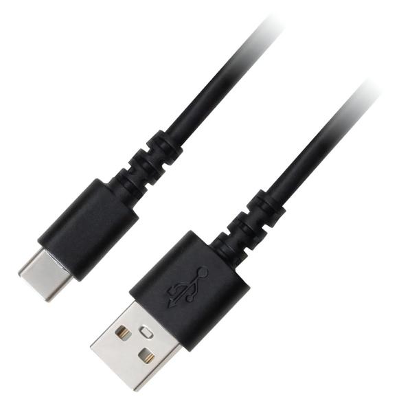 USBケーブル 充電/データ転送  TypeA-C 高速充電15W 0.5m/0.5メートル ブラッ...