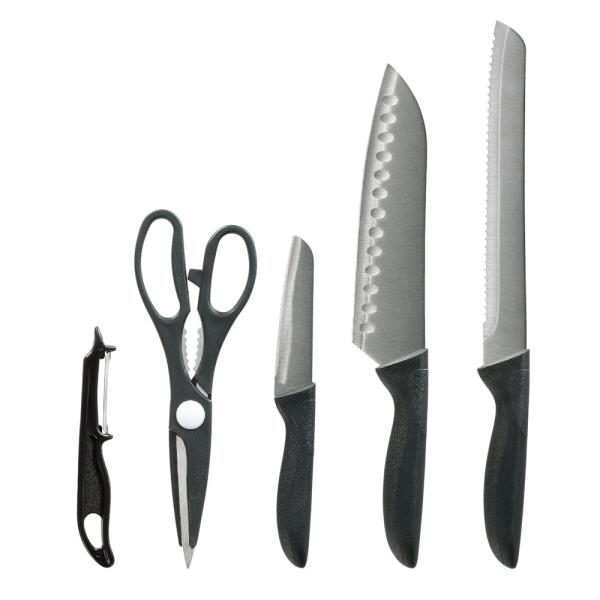 包丁五点セット 刀匠兼守 五点揃 丸辰/0677 万能包丁・ペティナイフ・パン切包丁・キッチンハサミ...