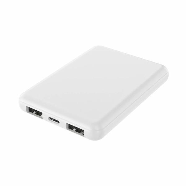 モバイルバッテリー 厚さ1.3cm 5000mAh version4 ホワイト HIDISC HD4...