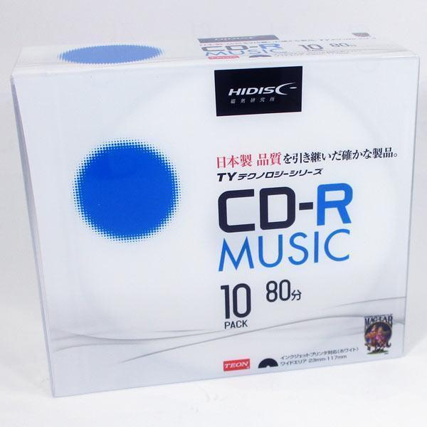 送料無料 CD-R 音楽用 80分 TYシリーズ太陽誘電指定品質 5mmスリムケース 10枚 HID...