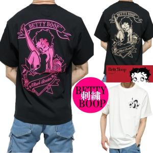 ベティーブープ ベティちゃん Tシャツ 服 グッズ 刺繍 ドレス メンズ カットソー 半袖 ブラック/ホワイト/ピンク betty boop
