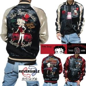 BR×BETTYコラボ スカジャン The BRAVE-MAN BBB-2235 ブレイブマン 刺繍