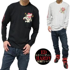 Ed Hardy（エド・ハーディー） Skull Bike 長袖tシャツ エド