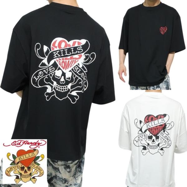 エドハーディー Tシャツ ED HARDY ラブキル/スカル/ドクロ/髑髏/ハート メンズ/レディー...
