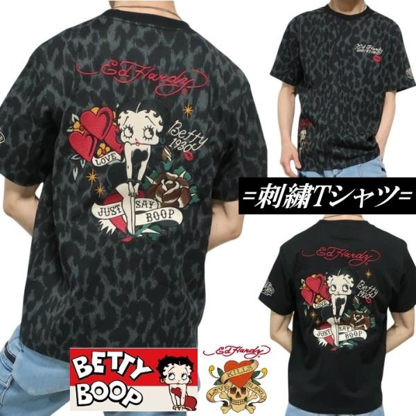 エドハーディー ベティーブープ Tシャツ ハート/薔薇/ローズ コラボ ED HARDY BETTY...