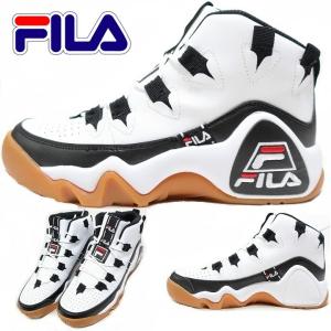 FILA フィラ スニーカー シューズ/靴 メンズ バッシュ ハイカット グラントヒル 1 タルボス HERITAGE F4076 ホワイト/ブラック/フィラレッド｜shinkirohjacket