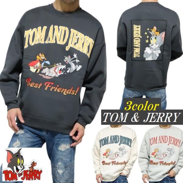 トムとジェリー スパイク トレーナー メンズ アニメ スウェット/裏起毛 長袖/トップス TOM &amp;...
