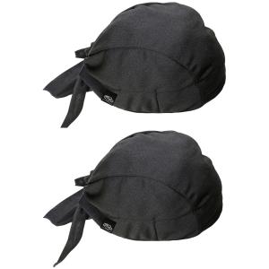 バイク ヘルメット COOLMAX スポーツ バンダナ キャップ 2枚組  ブラック Shinobu Riders / ヘルメットインナー インナー 帽子