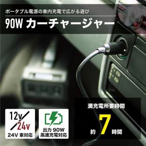 ポータブル電源　LACITA カーチャージャー 90W エナーボックス シガー充電器 アクセサリーソケット｜shinpei00001