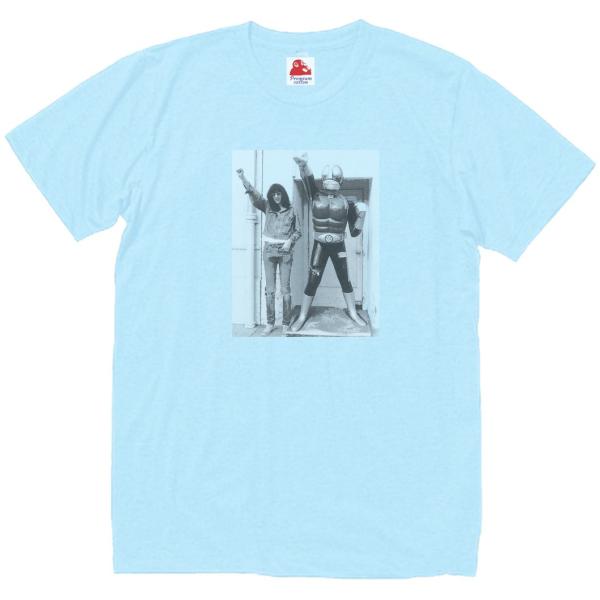 RAMONES ラモーンズ　音楽Tシャツ ロックTシャツ バンドTシャツ　ライトブルー