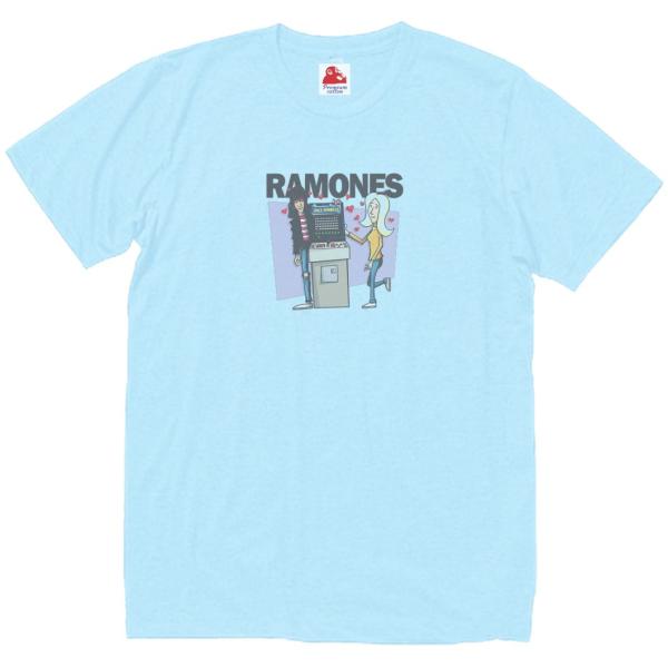 ラモーンズ  Ramones　音楽Tシャツ ロックTシャツ バンドTシャツ　ライトブルー