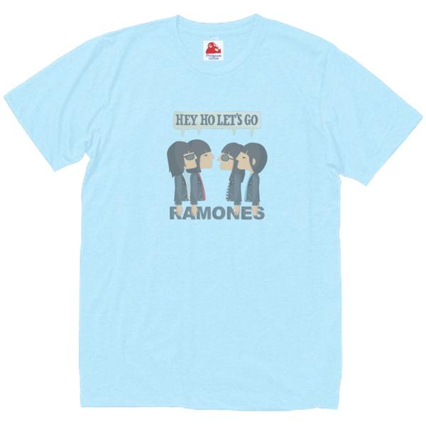 ラモーンズ  Ramones　音楽Tシャツ ロックTシャツ バンドTシャツ　ライトブルー