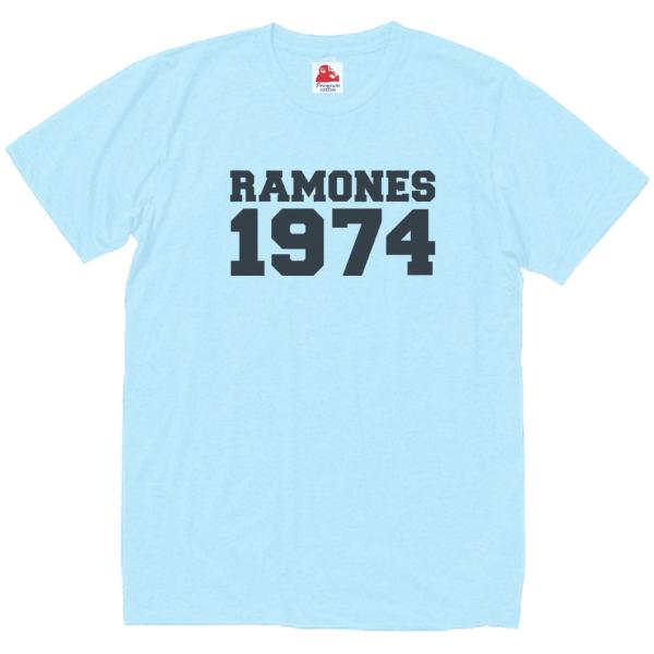 ラモーンズ　 Ramones　音楽Tシャツ ロックTシャツ バンドTシャツ　ライトブルー