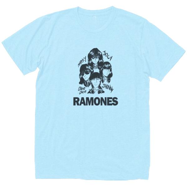 ラモーンズ  Ramones　音楽Tシャツ ロックTシャツ バンドTシャツ　ライトブルー