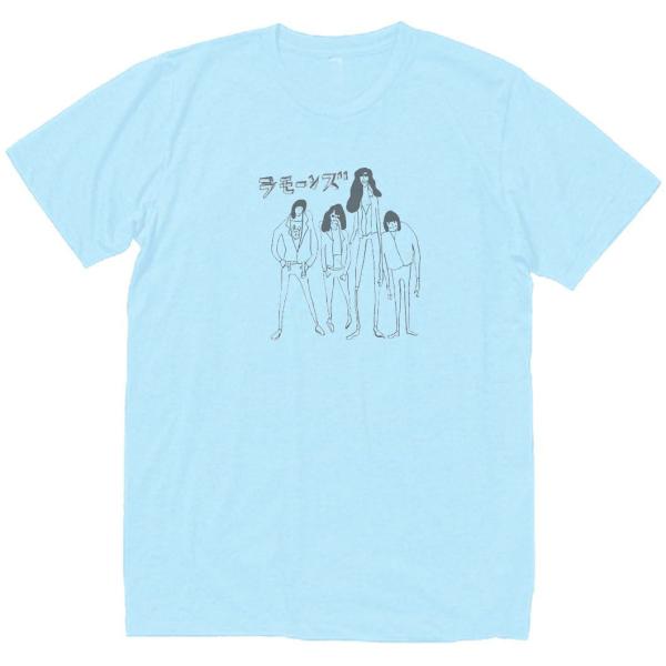 ラモーンズ Ramones　音楽Tシャツ ロックTシャツ バンドTシャツ　ライトブルー