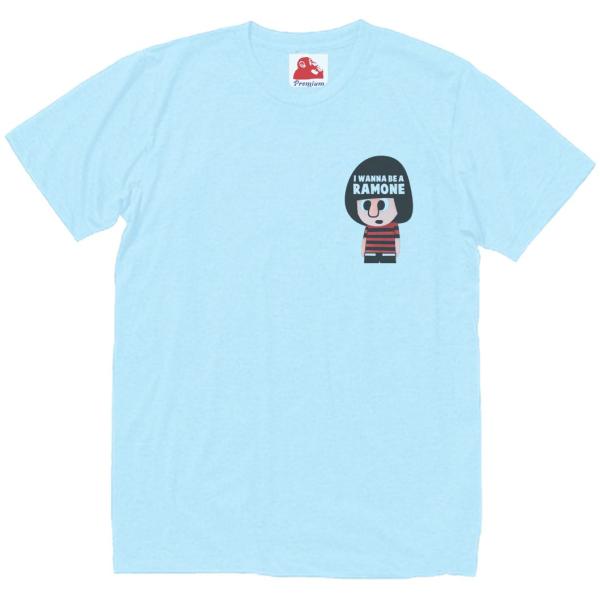 ラモーンズ  Ramones　音楽Tシャツ ロックTシャツ バンドTシャツ　ライトブルー