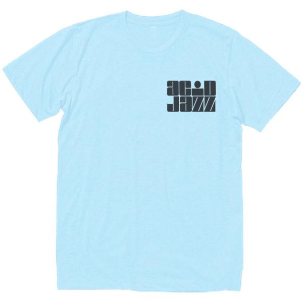 アシッドジャズ acid jazz　音楽Tシャツ ロックTシャツ バンドTシャツ　ライトブルー