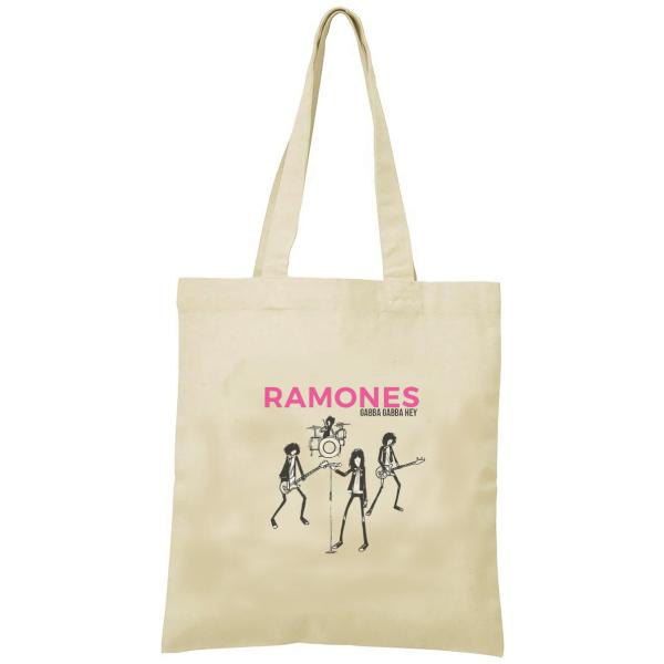 RAMONES　トートバッグ　キャンバス　12oz 綿100％　ナチュラル色　音楽　バンド　シネマ　...
