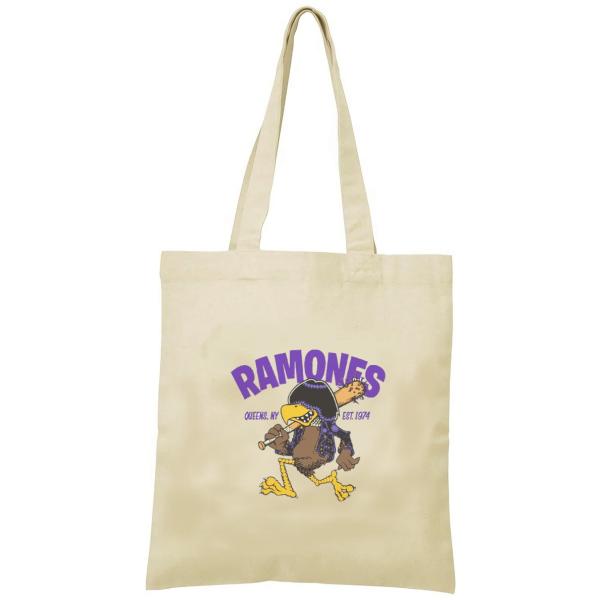 RAMONES　トートバッグ　キャンバス　12oz 綿100％　ナチュラル色　音楽　バンド　シネマ　...