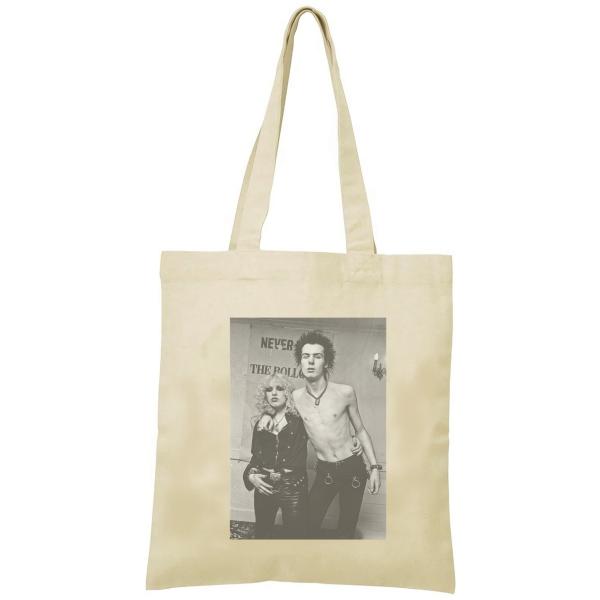 シド＆ナンシー　トートバッグ　キャンバス　12oz 綿100％　ナチュラル色　音楽　バンド　シネマ　...