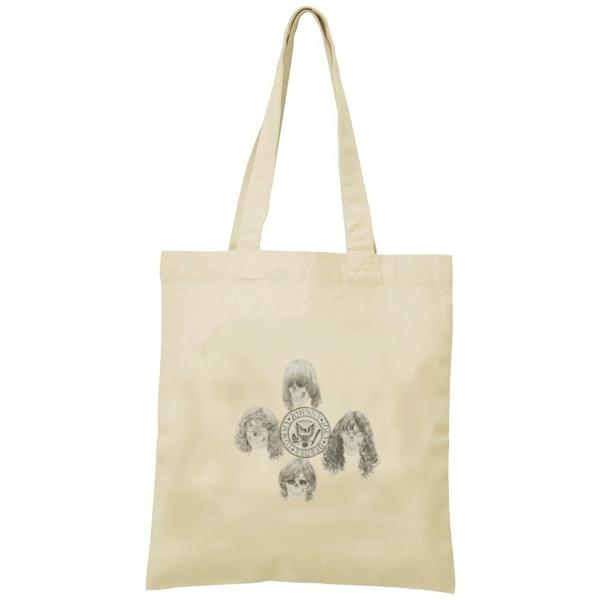 RAMONES　トートバッグ　キャンバス　12oz 綿100％　ナチュラル色　音楽　バンド　シネマ　...