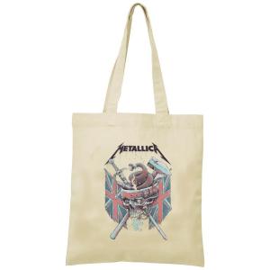 METALLICA　トートバッグ　キャンバス　12oz 綿100％　ナチュラル色　音楽　バンド　シネマ　人物　B4サイズ｜shinseitech