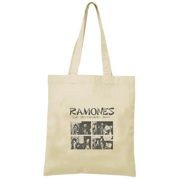 RAMONES　トートバッグ　キャンバス　12oz 綿100％　ナチュラル色　音楽　バンド　シネマ　...