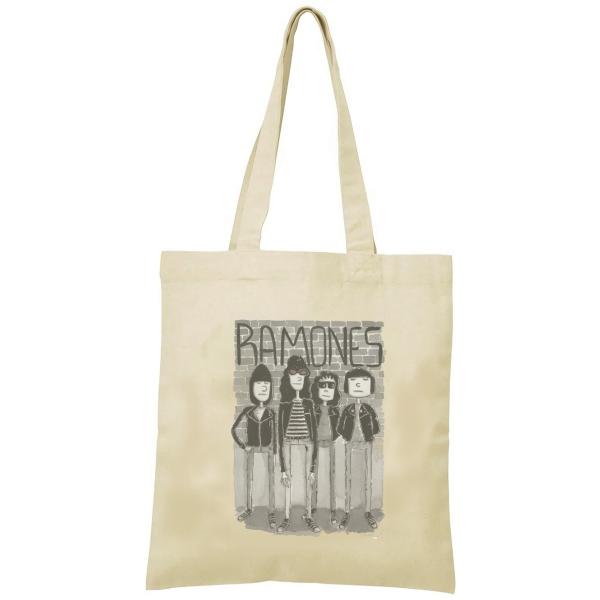 RAMONES　トートバッグ　キャンバス　12oz 綿100％　ナチュラル色　音楽　バンド　シネマ　...