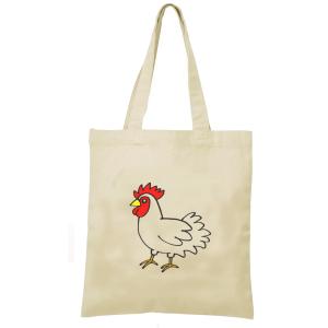 リス トートバッグ キャンバス 12oz 綿100％ ナチュラル色 動物 生き物