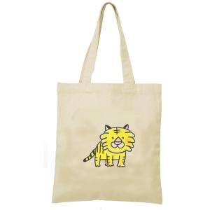 リス トートバッグ キャンバス 12oz 綿100％ ナチュラル色 動物 生き物